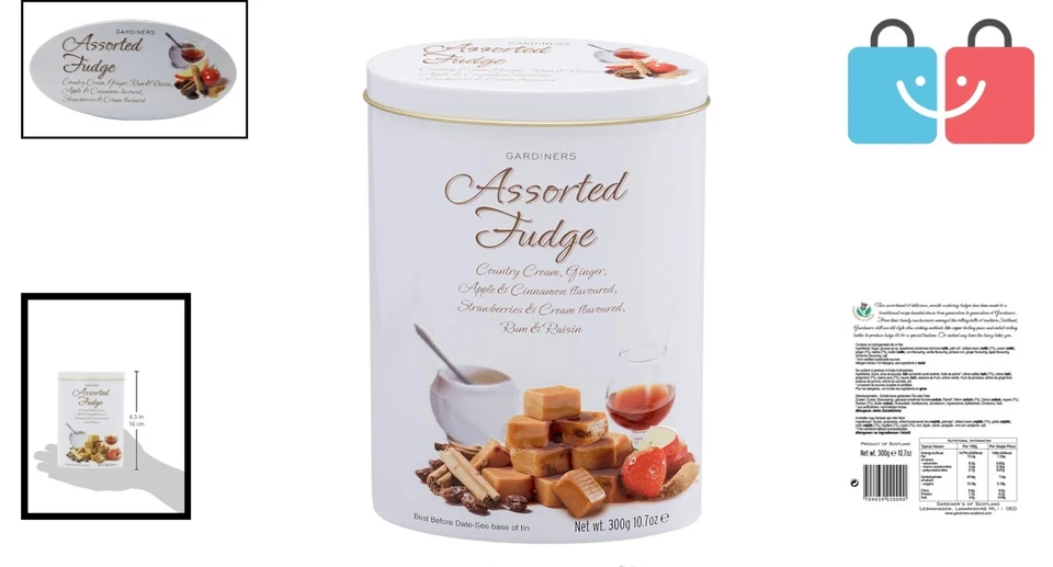 Artisanal 300g Assorted Fudge Tin – No Artificial Additives, Gourmet Specimen - Image 2 of 4