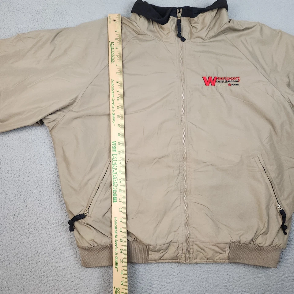 Vintage Chrystler Dodge Ram Jeep Port Authority Jacket Men's Size 2XL Tan/Black - Image 4 of 4