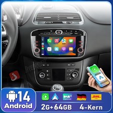 Carplay Für Fiat Grande Punto EVO Linea 2012-2015 Android 14 Autoradio GPS Navi