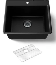 Kohler K-28003-1-CM1 Kennon Neoroc Granite Composite 25in.Single Bowl Sink Black