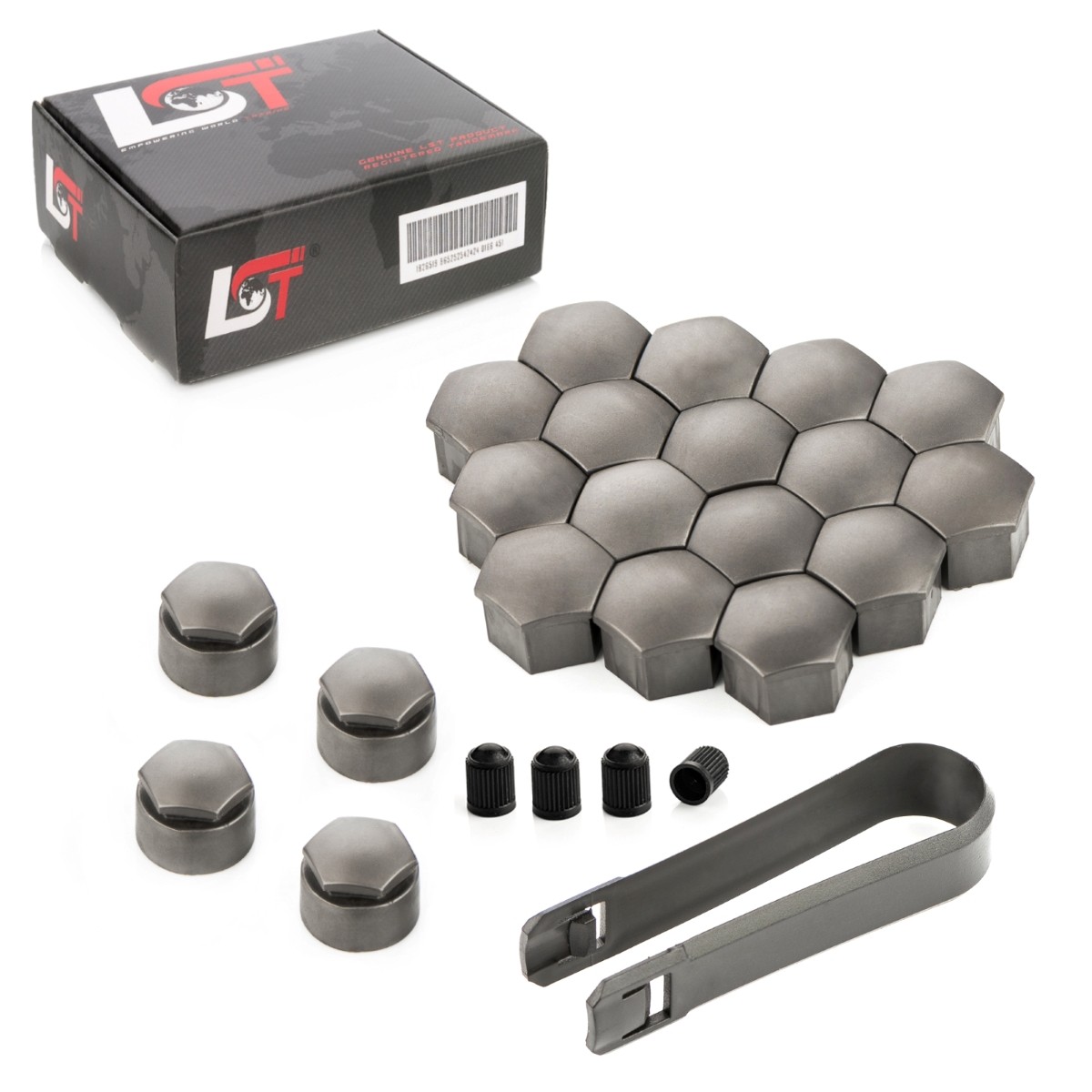 20x Wheel Bolt Caps Set 17mm Gray Theft-Proof for CHEVROLET