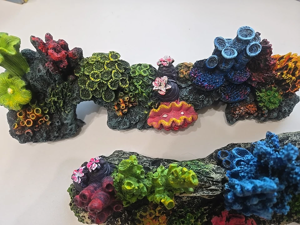 "Juego de 2 adornos de pared para acuario de coral Aqua Culture, ambos miden 11,5"" de largo" Foto 3 de 4