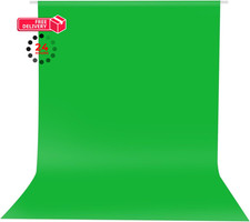 Hemmotop Chromakey Green Screen Backdrop, 6x9ft Background Fabric 6x9ft,