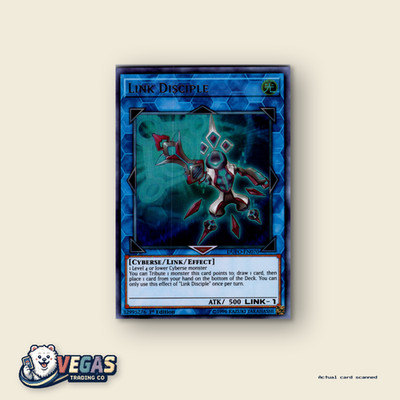 Yu-Gi-Oh! 1st Edition Link Disciple Ultra Rare Card - DUPO-EN070 - NM