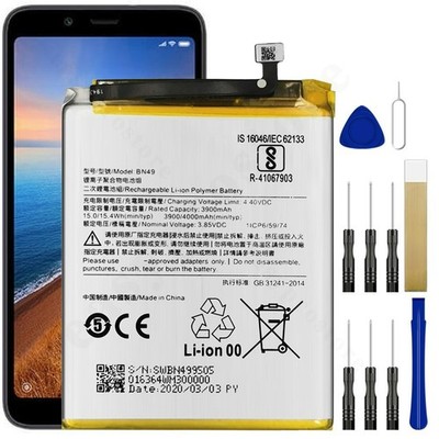 New BN49 Battery Replacement For Xiaomi Redmi 7A 3900 mAh Tools