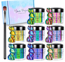 Chameleon Flakes Color Shifting Pigment Powder 8-Color Set