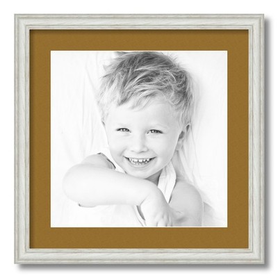 ArtToFrames Matted 18x18 White Picture Frame with 2'' Mat, 14x14 Opening 4098