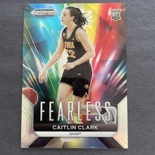Caitlin Clark 2024 Prizm Draft Picks Basketball Silver Fearless Card #24 Iowa