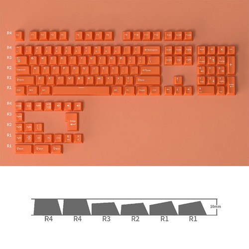 126 Pcs DIY Mechanical Keyboard Keycaps Set Backlit Single Color PBT Pink White - Afbeelding 17 van 23