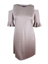 Tommy Hilfiger Women's Velvet Cold-Shoulder Sheath Dress