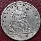 1854 Seated Liberty Half Dollar 50c XF Details #98318