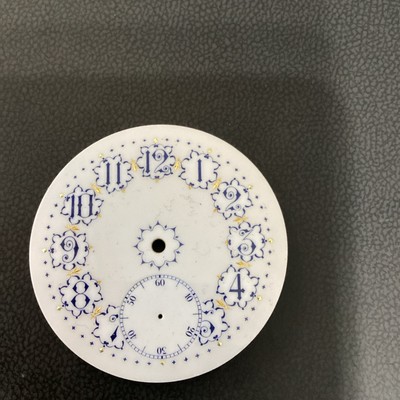 Hand Enamaled Pocket Watch Dial Face Part Waltham Amazing Condition
