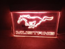 Ford Mustang neon display board with fluoresc...
