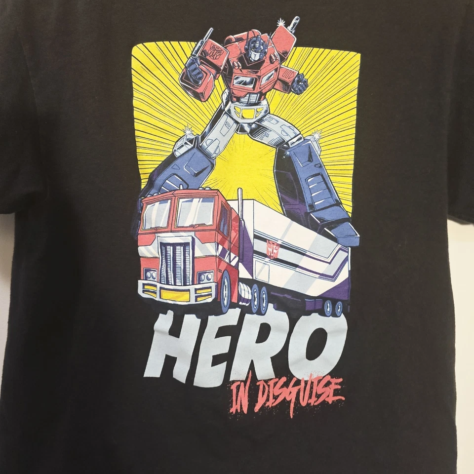 Transformers Optimus Prime Niños Juveniles Camiseta Negra 'Héroe Disguise' TALLA 8/10 Foto 4 de 4
