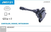 Janmor ZüNdspule JM5121 FüR Mitsubishi Pajero Carisma Space Galant Colt Runner 8