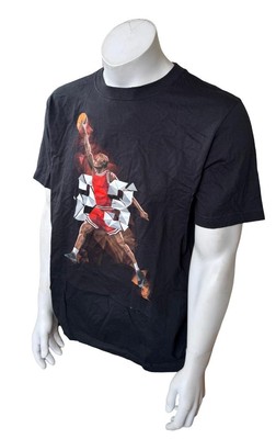 Nike Jordan Men's Animated Jumpman 23 Graphic Black Short Sleeve