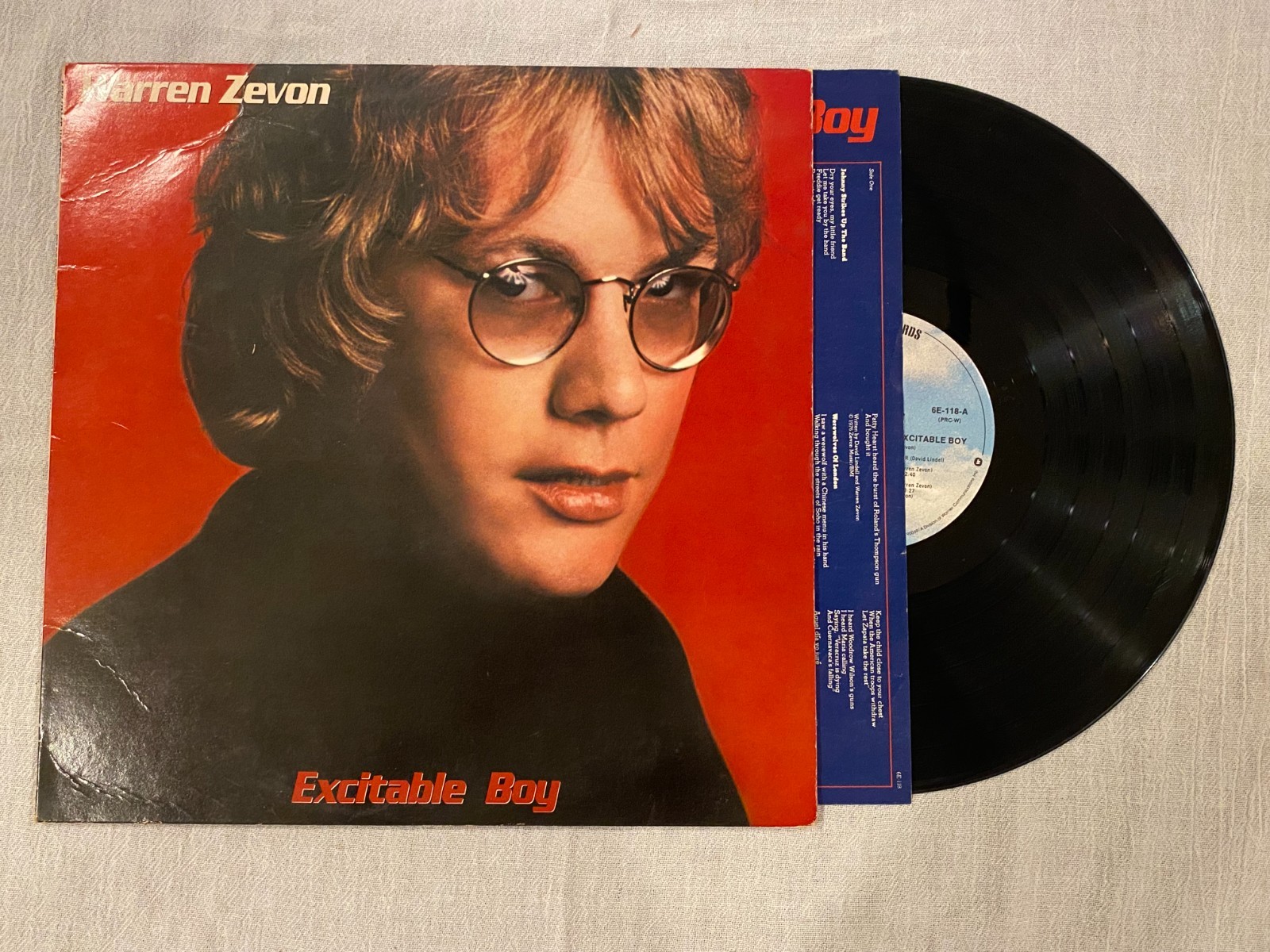 Warren Zevon Excitable Boy Vinyl First Press 1978 LP 6E-118-PRCW Plays Great
