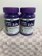 2x Vicks ZzzQuil Pure Melatonin , Chamomile  Lavender 48 Gummies Exp: 04/2026