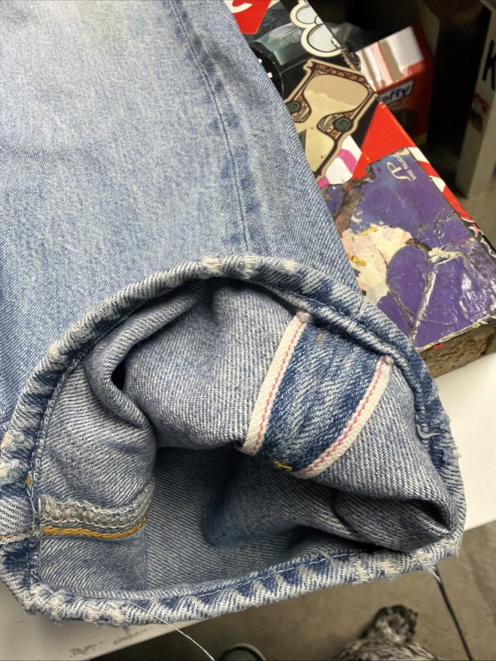 Levi's LVC 501 Selvedge сделано в Болгарии отличном состоянии редкая молния 31 X 34 - Изображение 2 из 4