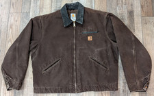 Carhartt Detroit Jacket Blanket Lined J97 DKB Dark Brown XL VTG