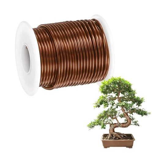 Paquete de 1 alambre de entrenamiento para bonsái, alambre de aluminio anodizado de 2 mm x 49 pies [cobre]