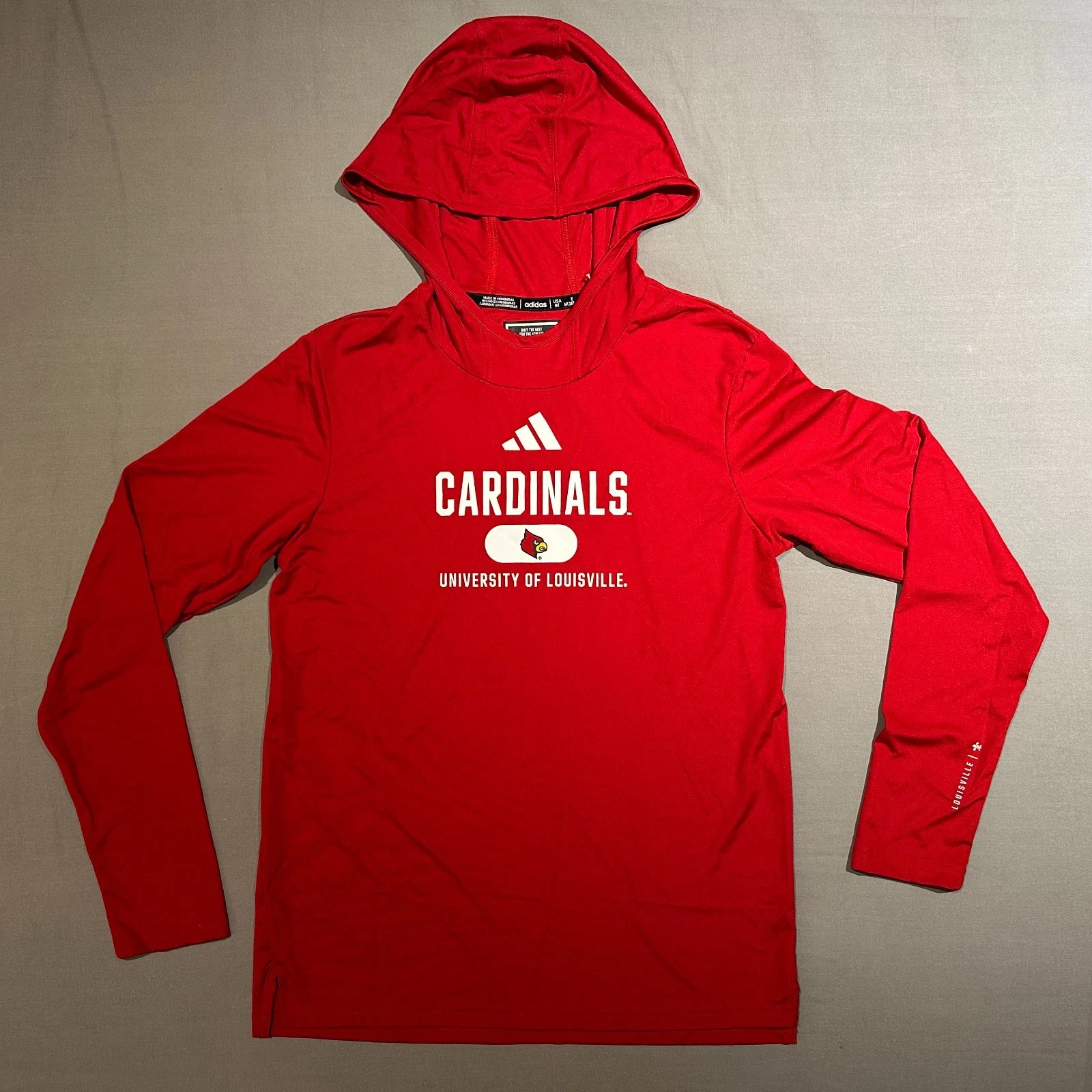 Louisville Cardinals D4T Adidas Aeroready Performance Hoodie MT38T-40T Red