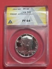 1964 Silver Proof Accented Hair Kennedy Half Dollar ANACS PF-64
