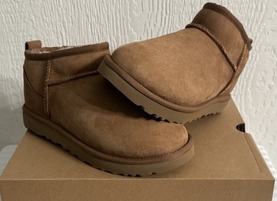 New UGG Women's Classic Ultra Mini Boots Size 5 Chestnut B Grades Authentic