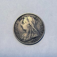 United Kingdom, Half Crown, 1898, Silver, XF.