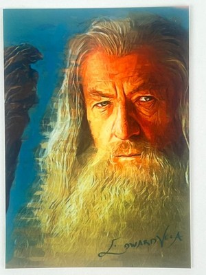 ACEO Gandalf der Graue Giclée Druck Karte 14/25 Herr der Ringe Edward Vela