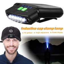 USB Rechargeable Clip on Cap Lights, LED Headlamp Flashlight for Fishing Camping