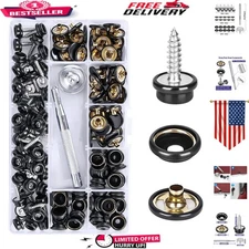 Stainless Steel Canvas Snaps - 150 PCS Kit with Storage Box for Easy Handling