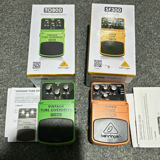 Behringer TO800 Overdrive & SF300 Fuzz Analogue Pedals for Guitar/Bass