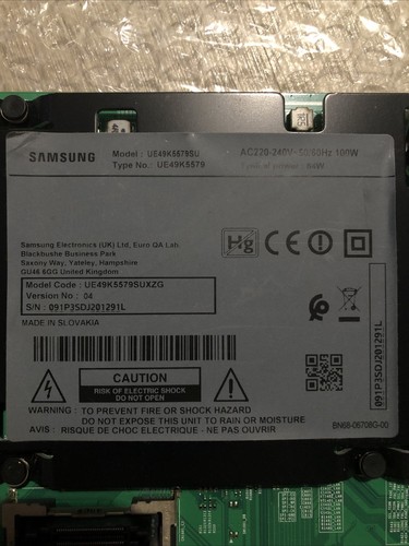 Samsung UE49K557SU Model BN41-02534B Board