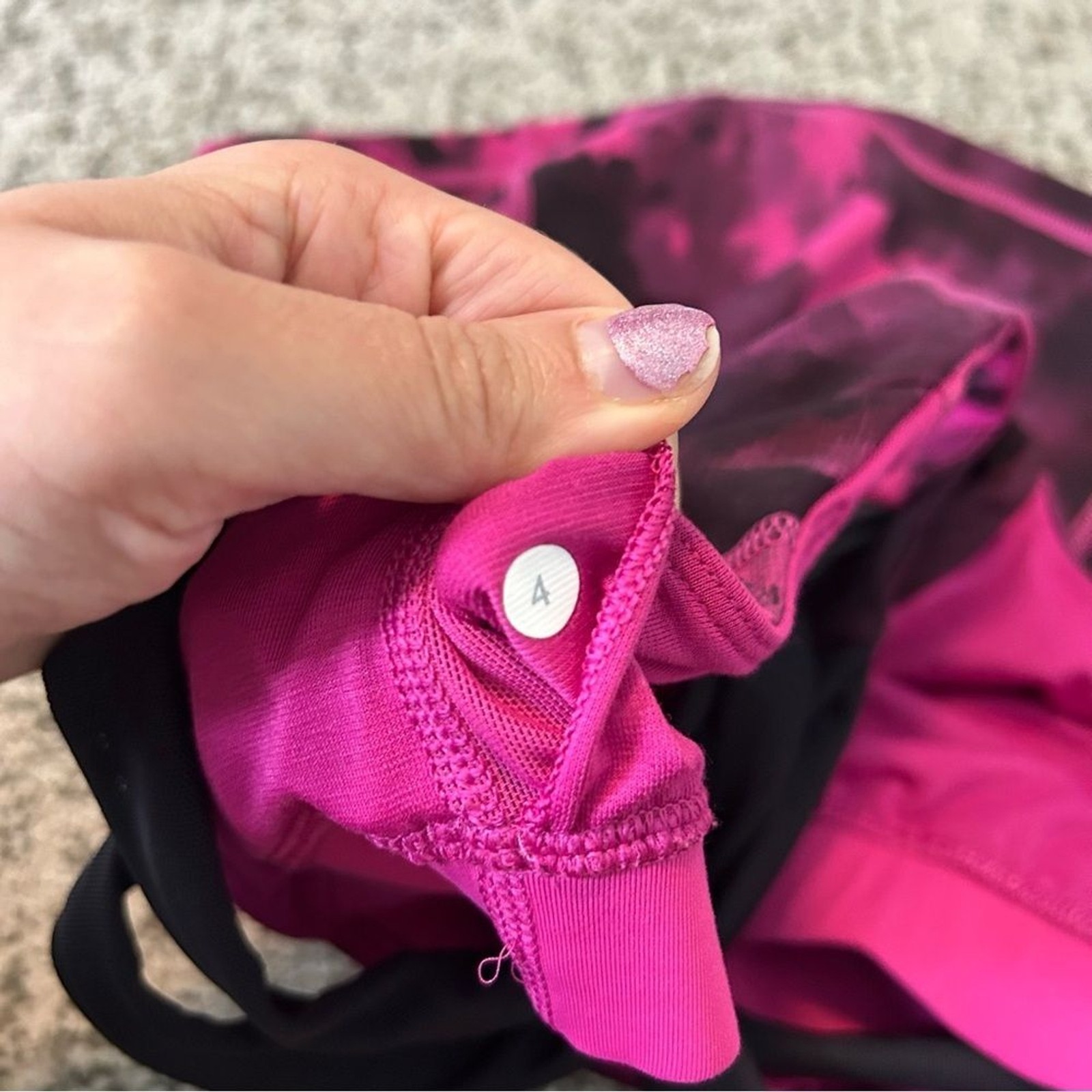 Lululemon Blooming Pixie Raspberry Black & Black … - image 10