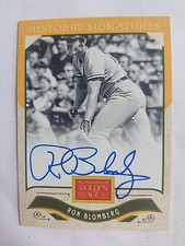 2012 Panini Golden Age Historic Signatures Ron Blomberg Auto Autograph Flat S/H