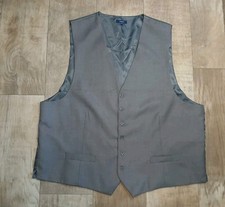 Gioberti Vest Waistcoat Mens 4XL Gray Adjustable Back V-Neck Button-Front Pocket