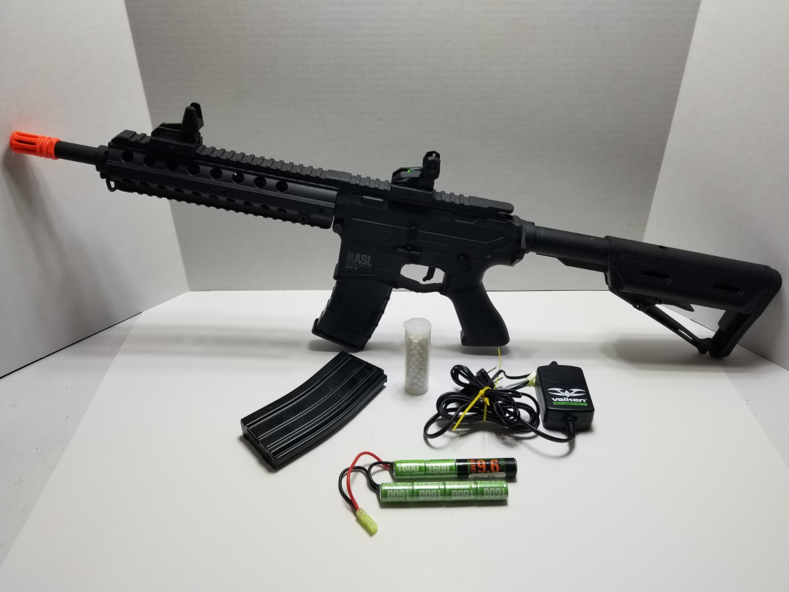 Valken Airsoft ASL Series Mod-M Black Rifle w/ Battery Charg