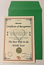 Unusual Birthday Valentines Present Gift Best Mum Daddy Grandad Certificate BG