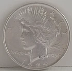 1924 PEACE SILVER DOLLAR