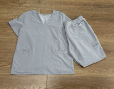 FIGS Technical Collection Women's XL Gray Solid Scrub Top Jogger Pants