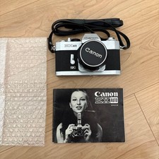 Canon EX AUTO Film Camera Silver Black Standard Lens with Manual