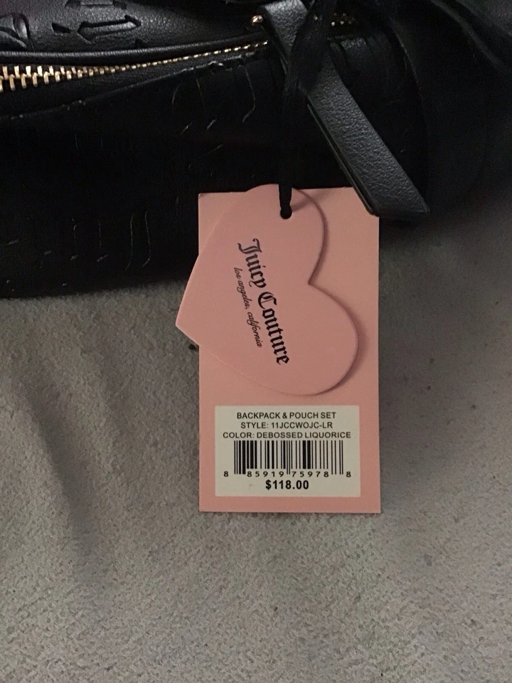 juicy couture leather backpack purse handbag - Изображение 4 из 4