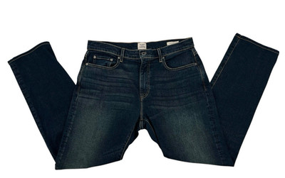 Flint and Tinder Men's Dark Blue Athletic Tapered Fit Selvedge Jeans Size 34x32