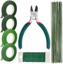 Floral Tape and Floral Wire Arrangement Tools Kit with Wire Cutter 26 Gauge Stem