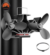 Wood Stove Fan Heat Powered, Strong Magnetic Fireplace Fan,【Ultra Quiet & High