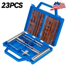 23 Pcs Tire Repair Kit With T-handle Tools Portable Tubeless Tire Plug Kit