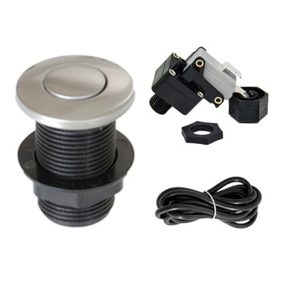 Durable Garbage Disposal Switch Kit, Metal Brushed, 32mm Sink Top Push Button
