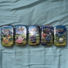 Pokemon Ascended Heroes Complete Set Of Art x5 Mini Tins - NEW & Sealed