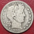 1898-O Barber Silver Half Dollar. Free Shipping